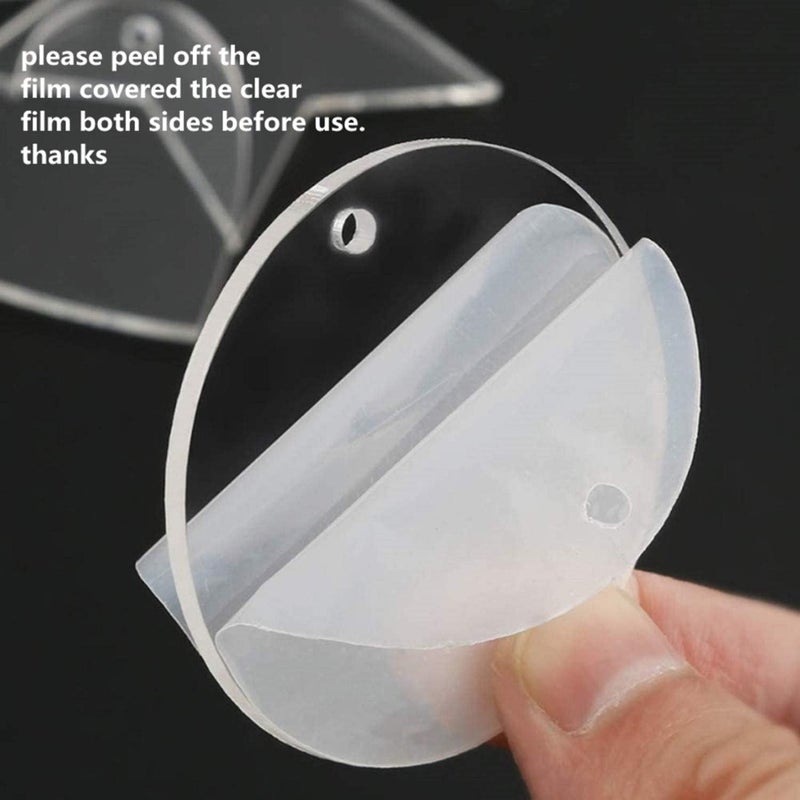 MEYA Set of 15pcs High Clear Blank Acrylic DiscsAcrylic Round Sheet with Hole 18 for Keychains Jewelry DIY Crafts Dia 25 - Image 2