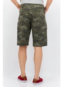 Eddie Bauer Men Regular Fit Camouflage Cargo Shorts, Army Green Combo  - Image 4