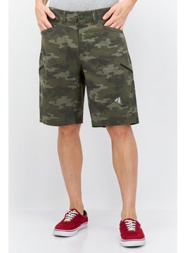 Eddie Bauer Men Regular Fit Camouflage Cargo Shorts, Army Green Combo  - Image 1