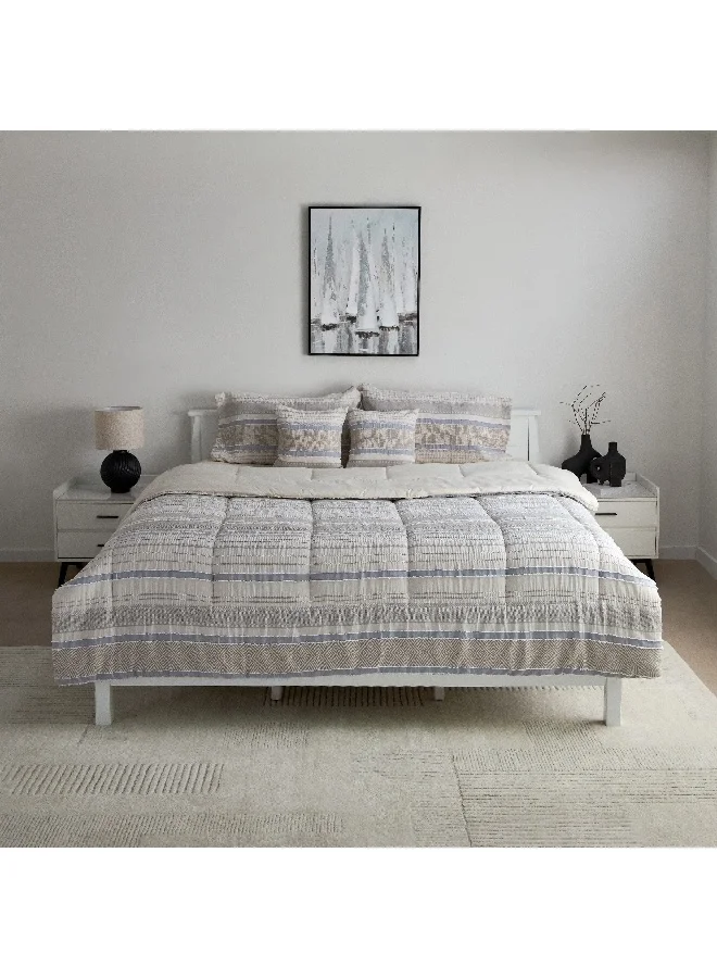 Home Box Mersin 6-Piece Elara Jacquard BIAB King Comforter Set 240 x 220 cm