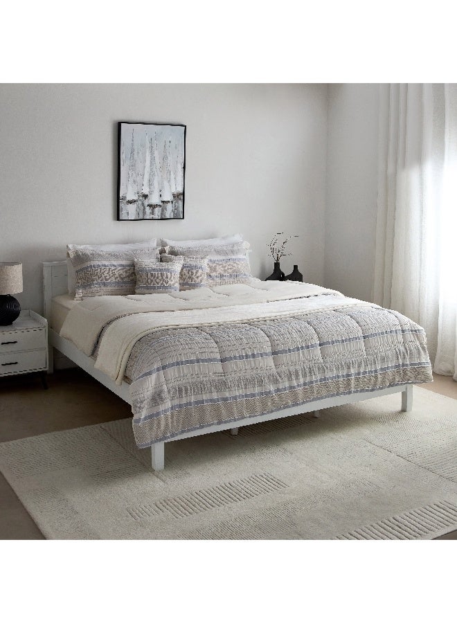 Home Box Mersin 6-Piece Elara Jacquard BIAB King Comforter Set 240 x 220 cm - Image 4