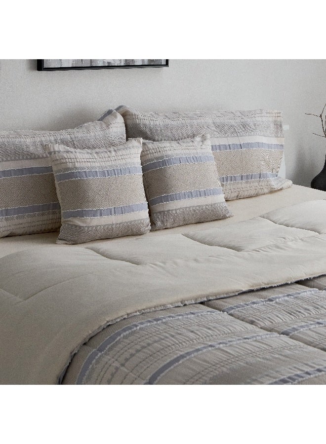 Home Box Mersin 6-Piece Elara Jacquard BIAB King Comforter Set 240 x 220 cm - Image 3