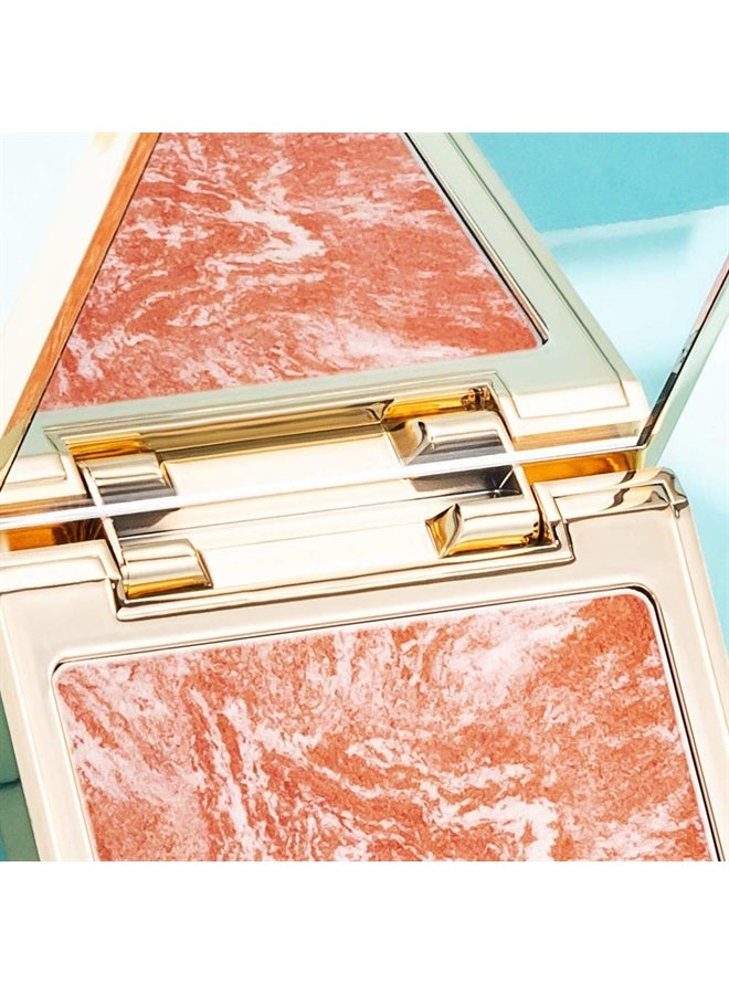 CATKIN Cheek Blush Bake Shimmer Pink Peach Multi Blusher Natural Powder Palette 10g (C04 Shimmer) - Image 5