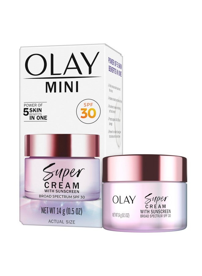 كريم أولاي سوبر مع واقي من الشمس SPF 30، 15 مل، حجم تجريبي، مرطب خفيف الوزن للوجه - فيتامين سي، حمض الهيالورونيك، النياسيناميد، ببتيد الكولاجين - يرطب، ينعم، يضيء، يشد، ويحمي - Image 1