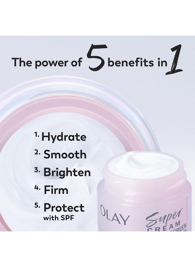 كريم أولاي سوبر مع واقي من الشمس SPF 30، 15 مل، حجم تجريبي، مرطب خفيف الوزن للوجه - فيتامين سي، حمض الهيالورونيك، النياسيناميد، ببتيد الكولاجين - يرطب، ينعم، يضيء، يشد، ويحمي - Image 2