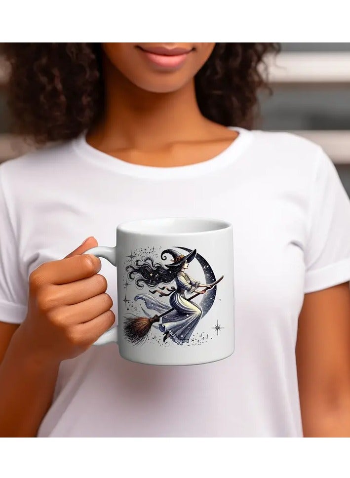 RYN Halloween Moon Witch 11oz Ceramic Mug Perfect Gift for Friends & Family Ideal for Parties & Events Dishwasher Safe. - Image 3