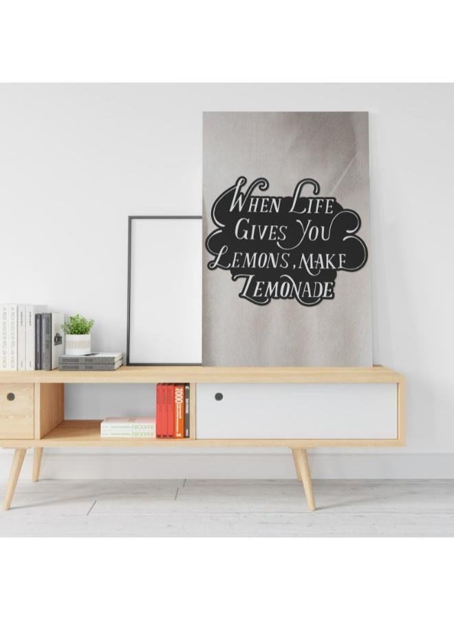 هوم جاليري عندما تعطيك الحياة ليمون اصنع عصير ليمون ملصق مطبوع على قماش الكانفس 60×40 - Image 1