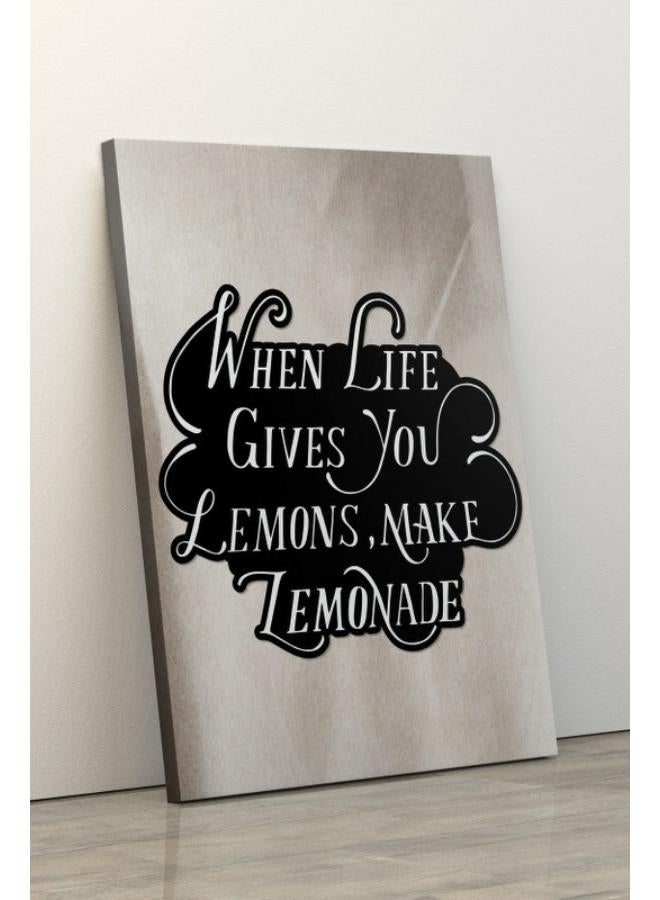 هوم جاليري عندما تعطيك الحياة ليمون اصنع عصير ليمون ملصق مطبوع على قماش الكانفس 60×40 - Image 4