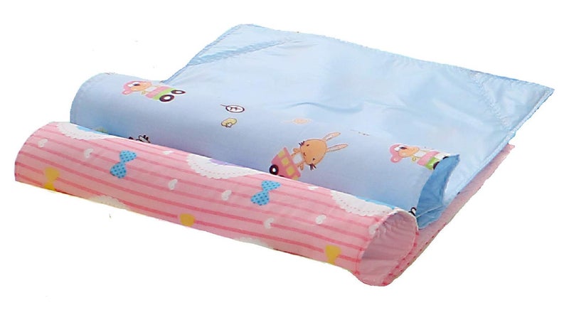 Peubud Cotton Foam Cushioned Waterproof Nappy Changing Sheets for Babies (Multicolour) - Pack of 2 (584.0mm L X 457.0mm W) - Image 1