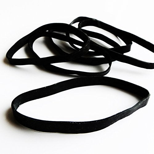 Crafted-Brand 10 Heavy Duty Rubber Bands | Big Thick XL-Large UV Resistant Black Rubber-Bands for Fishing, RC, or Hair + Use What the Pros Use + 1 Pack of 10 Bands (# 64-size, 1/4 x 3 1/2 Inch) - Image 1