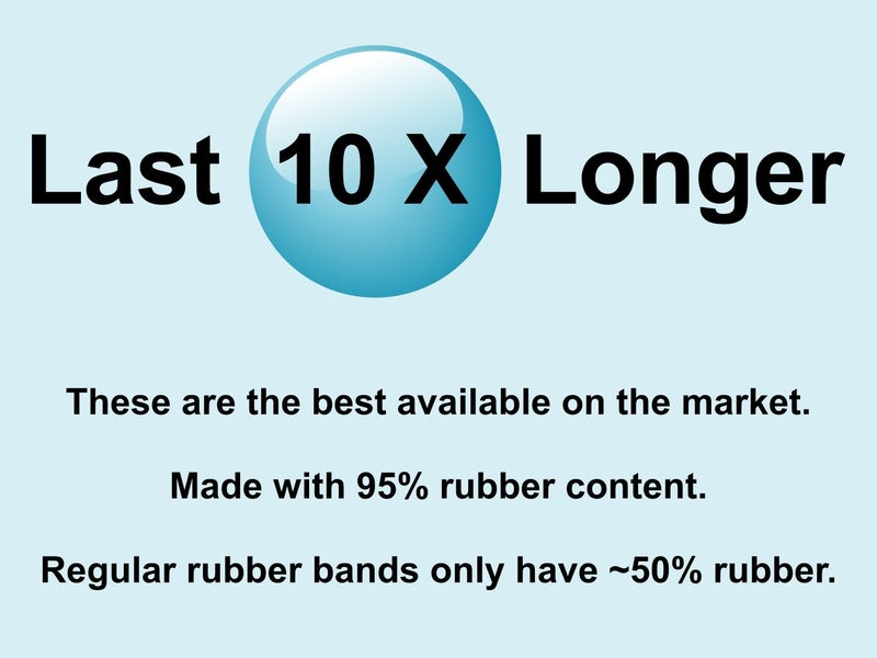 Crafted-Brand 10 Heavy Duty Rubber Bands | Big Thick XL-Large UV Resistant Black Rubber-Bands for Fishing, RC, or Hair + Use What the Pros Use + 1 Pack of 10 Bands (# 64-size, 1/4 x 3 1/2 Inch) - Image 4