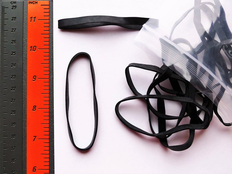 Crafted-Brand 10 Heavy Duty Rubber Bands | Big Thick XL-Large UV Resistant Black Rubber-Bands for Fishing, RC, or Hair + Use What the Pros Use + 1 Pack of 10 Bands (# 64-size, 1/4 x 3 1/2 Inch) - Image 2