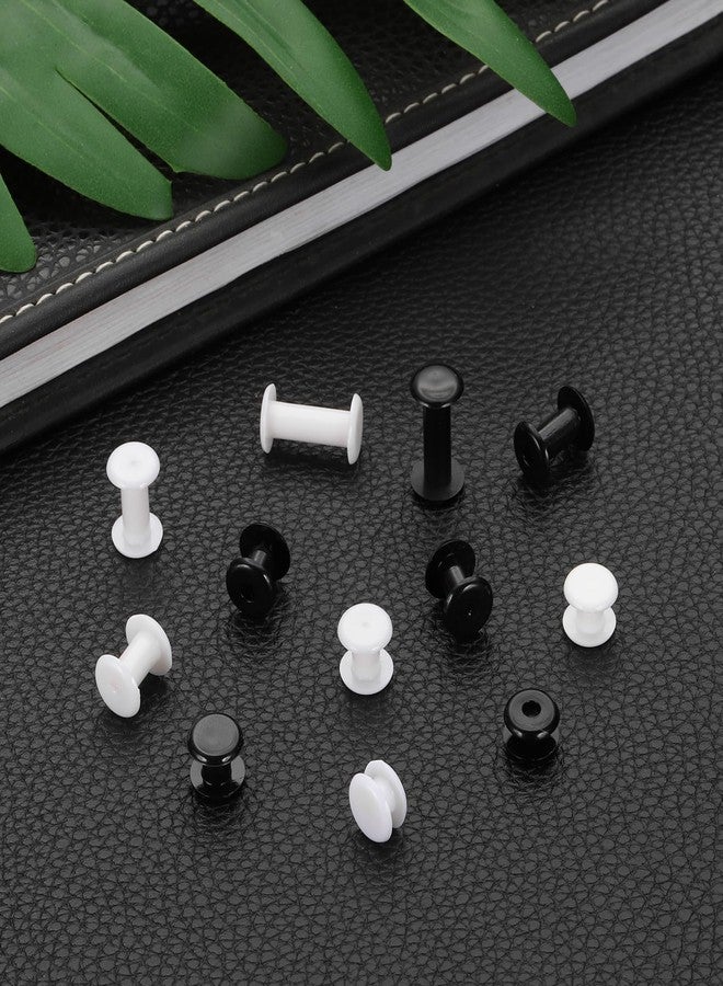 باتيكيل دبابيس ربط بلاستيكية من باتيكيل M5x3mm، 50 مجموعة من براغي شيكاغو البلاستيكية، دبابيس ربط، دبابيس برشام، مشبك ضغط لألبومات الصور الجلدية، أسود - Image 5
