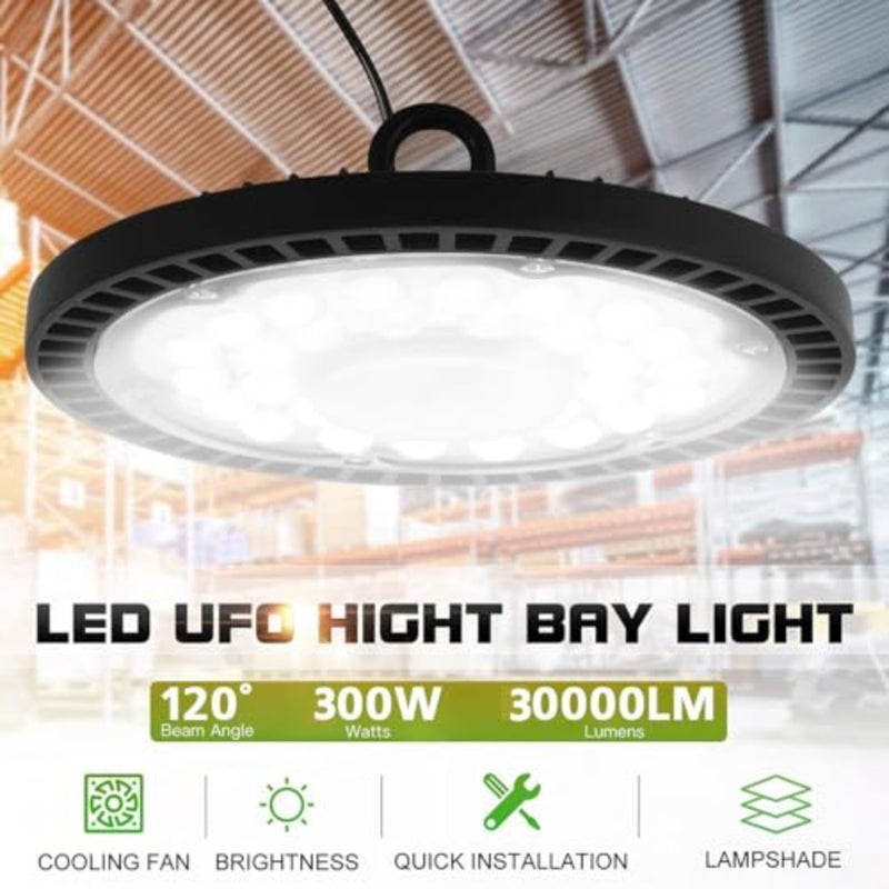 UFO LED الأضواء كول الأبيض 6500K UFO LED 30000LM الصناعية مصباح داخلي IP65 أضواء LED مقاومة للماء للورش الصناعية - Image 2
