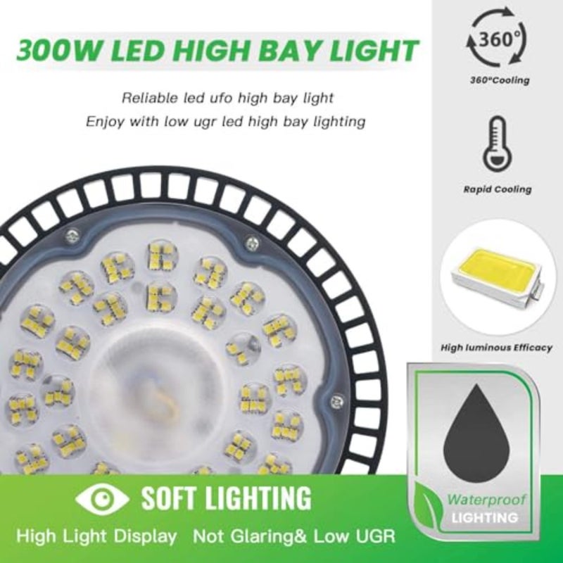 UFO LED الأضواء كول الأبيض 6500K UFO LED 30000LM الصناعية مصباح داخلي IP65 أضواء LED مقاومة للماء للورش الصناعية - Image 3