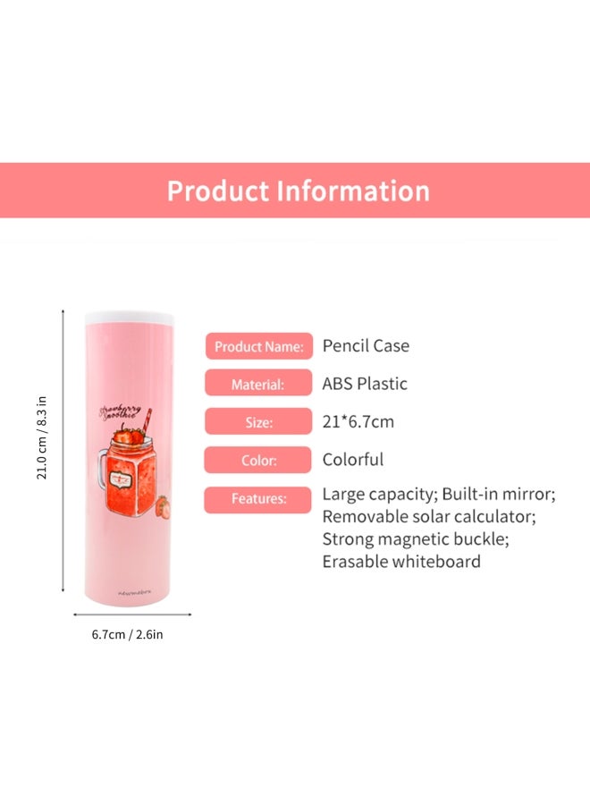 Loquat NBX Multi-functional Pencil Case Cute Cartoon Girl Heart Strawberry Multicolour - Image 2