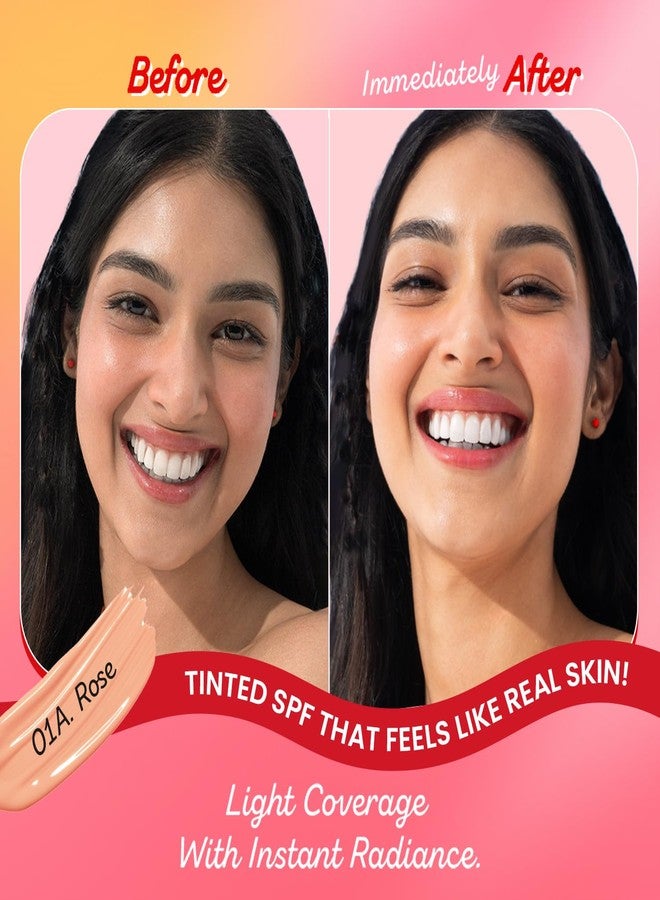 Dot & Key Strawberry Dew Tinted Sunscreen SPF 50+ Pa++++ - 01A Rose In-Vivo Tested | Protection Against UVA & UVB | Broad Spectrum, Water & Sweat resistant | For All Skin Types | 50ml - Image 4