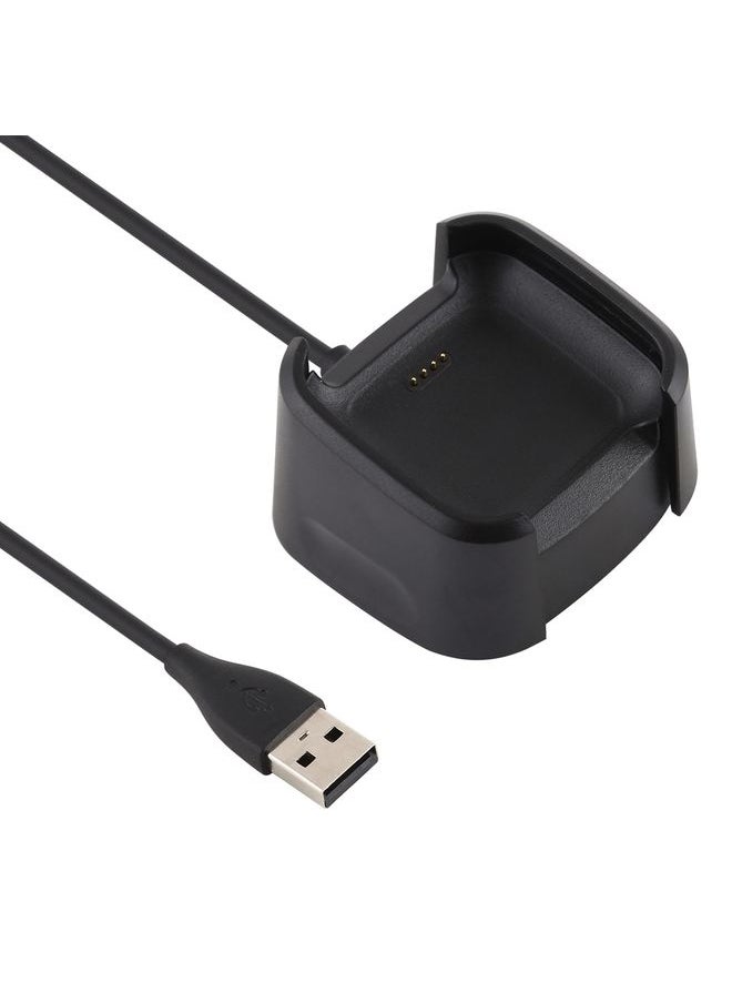 HuHa - For Fitbit Versa 2 Charger Charging Dock Base Stand Holder with 1m Charging Cable(Black) - Image 1