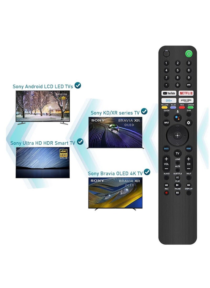 vesus - Replacement Remote Control for Sony Bravia Smart Voice Function TV RMF-TX520U KD-55X79J KD-55X80CJ KD-65X79J KD-65X80CJ KD-65X80J KD-75X79J KD-75X80CJ KD-75X80J KD-75X81J KD43X80J Voice Function - Image 1