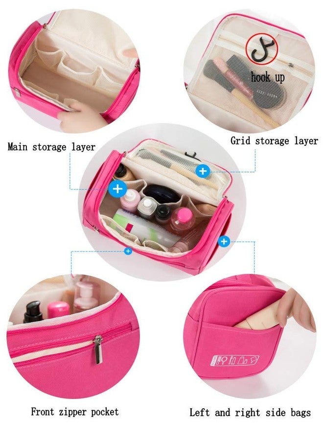 Dlala Household Grooming Kit Travel Bag for Cosmetic Makeup Pouch Makeup Bag Kit Storage Organizer Travel Toiletry Vanity Bag with Compartment for Women (Pink) - Image 5