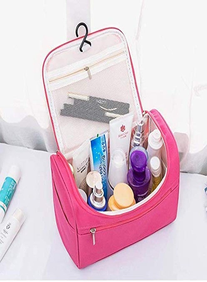 Dlala Household Grooming Kit Travel Bag for Cosmetic Makeup Pouch Makeup Bag Kit Storage Organizer Travel Toiletry Vanity Bag with Compartment for Women (Pink) - Image 4