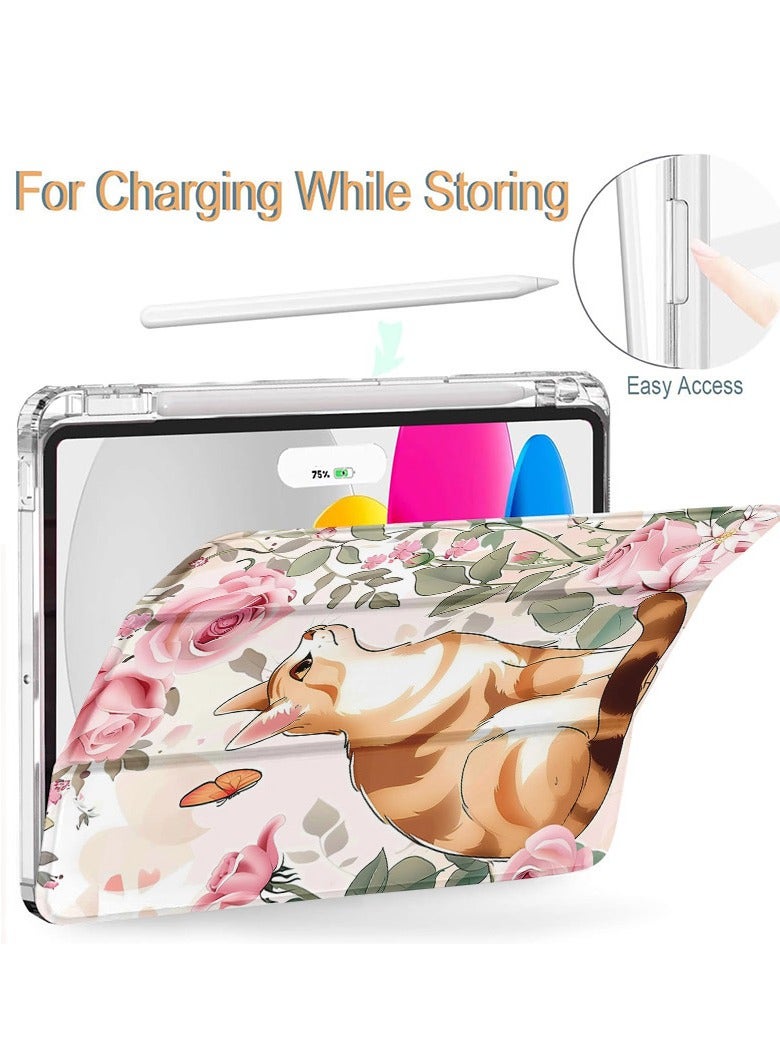 فوز القيمة حالة لـ iPad Air 11 بوصة M3 2025 / حالة لـ iPad Air 11 بوصة M2 2024 و iPad Air5 10.9 بوصة 2022 / Air4 10.9 بوصة 2020 Gen مع حامل قلم رصاص واضح شفاف رقيق الوقوف التلقائي الاستيقاظ / النوم ، غطاء الهواء الخامس / الهواء الرابع 10.9 بوصة 2022/2020 ، الهواء السادس / الهواء السابع 11 بوصة 2025/2024 - Image 4