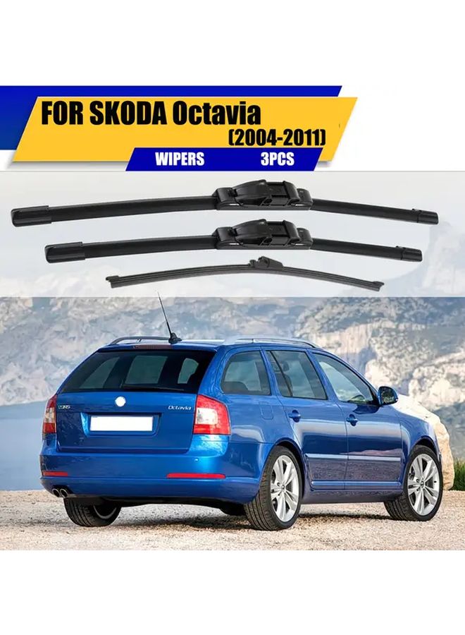 Windshield Wiper Set 24 19 16 Inches All Weather Front And Rear Blades - Image 3