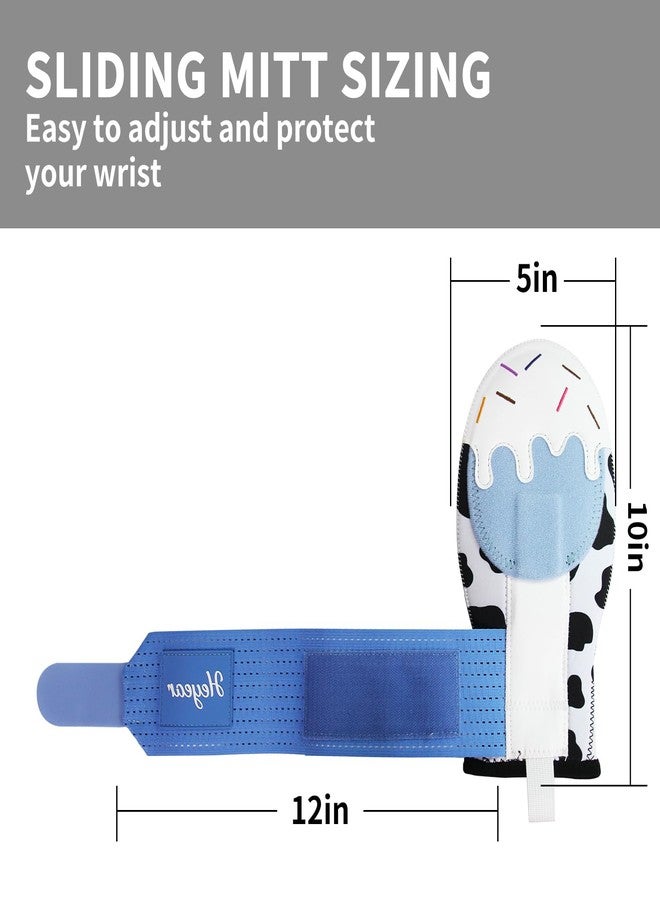 Heyear Baseball Sliding mitt, Sliding Mitt for Youth, Baseball Softball Glove for Hand Protection, Breathable and Durable, Adjustable Elastic Wrist Strap, Ambidextrous Design (Cow, Youth) - Image 2