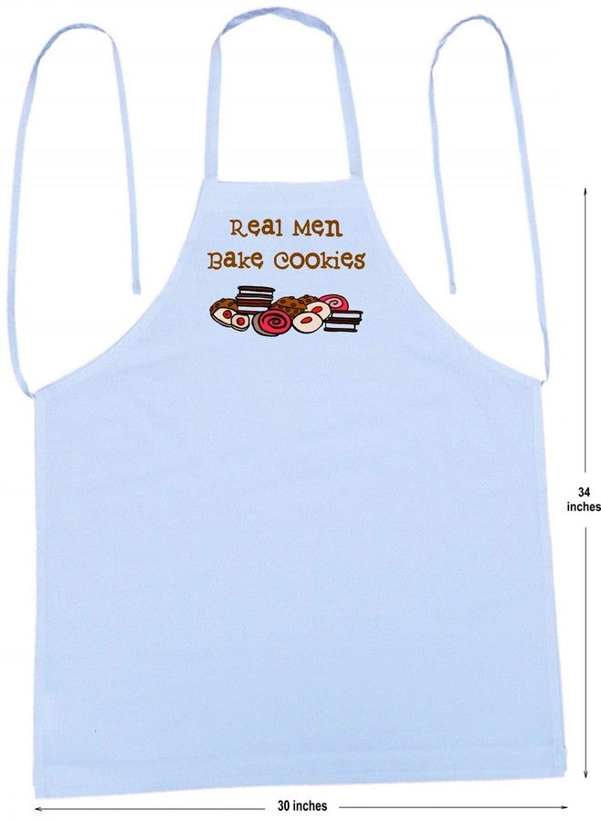 CoolAprons Real Men Bake Cookies Funny White Apron – Cooking & Baking Kitchen Gift for Dads, Husbands, Boyfriends, or Men Who Love to Cook - Image 5