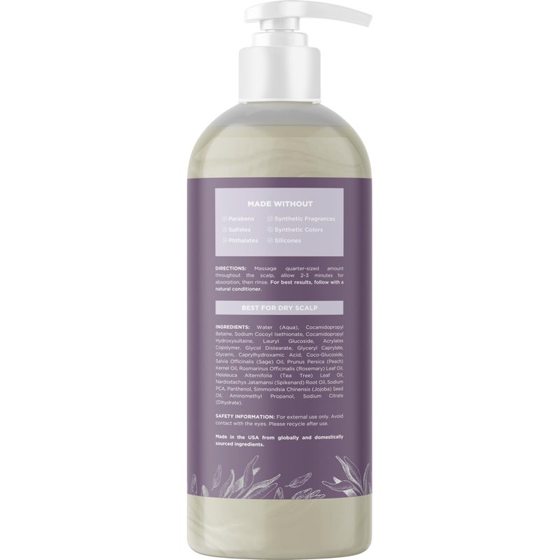 Maple Holistics Sage and Rosemary Shampoo Sulfate Free - Ultra Clarifying Shampoo for Build Up and Dry Scalp Treatment with Cleansing Essential Oils for Hair - Sulfate Free Shampoo for All Hair Types with Sage Oil - Image 4