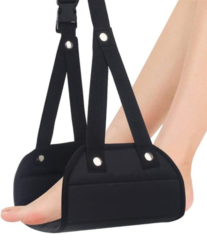 DABHI ENTERPRISE Airplane Foot Hammock Footrest With Storage Bag Portable Plane Leg Rest Travel Accessories Folding Footrest  - Image 1