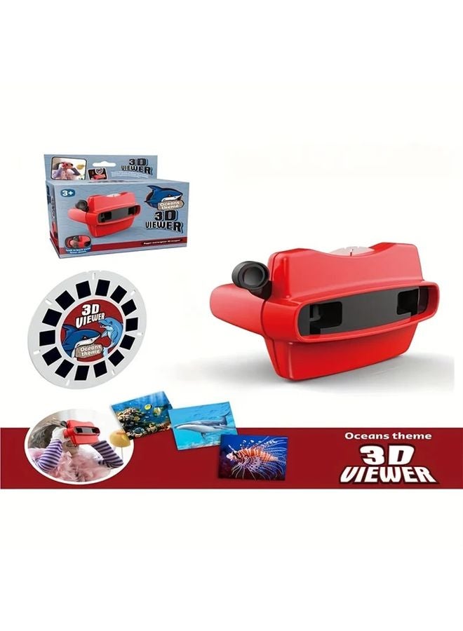 Red 3D Glasses Free Stereoscopic Viewer Device for Movies Photos Smartphones Tablets Projectors - Image 1