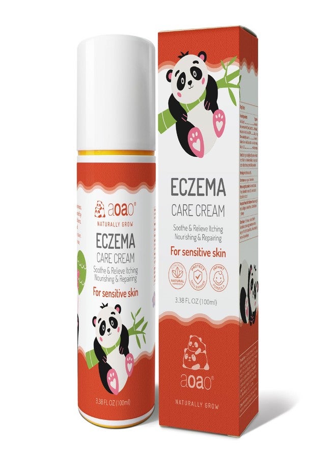 AOAO Baby Eczema Cream for Kids, Eczema Therapy & Relief Body Lotion - Nourishing Skin Protectant, Soothes Dry Irritated Skin, Hypoallergenic & Steroid-Free, 100ml/3.38oz - Image 1
