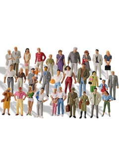 P4310 30 Pcs O Gauge Figures All Standing 1:43 O Scale Model Trains Passengers 30 Different Poses People Model Railway For Miniature Scenes