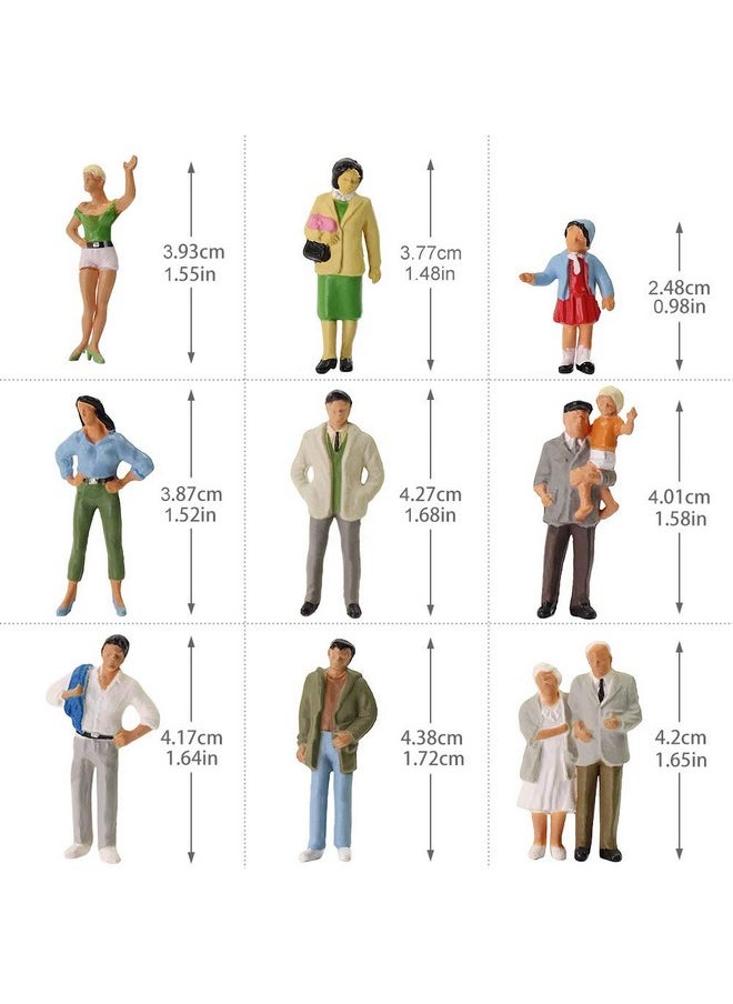 Evemodel - P4310 30 Pcs O Gauge Figures All Standing 1:43 O Scale Model Trains Passengers 30 Different Poses People Model Railway For Miniature Scenes - Image 1