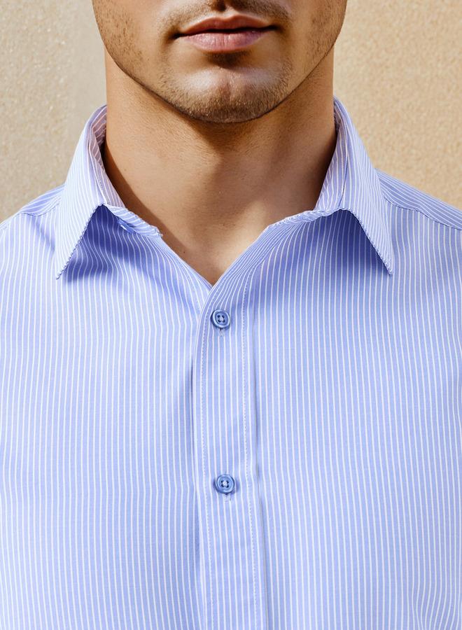 Splash FAV Regular Fit Striped Collared Shirt with Long Sleeves - Image 5