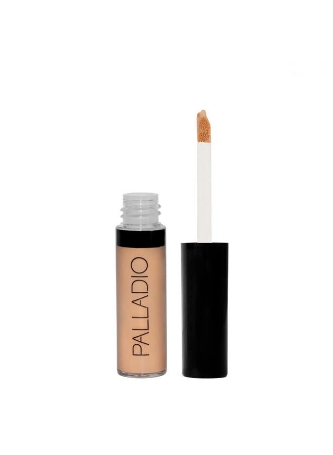 PALLADIO خافي العيوب السائل، تغطية متوسطة، تركيبة خفيفة وقابلة للبناء لتغطية سلسة، يخفي العيوب، يضيء البشرة، ويدوم طوال اليوم، عسل - Image 4