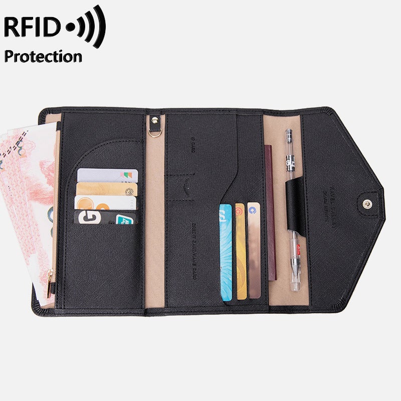 Po Printing Leather Goods * Manufacturers New 30% Discount Id Clip Rfid Passbook Card Package Travel Passbook Package - Image 2