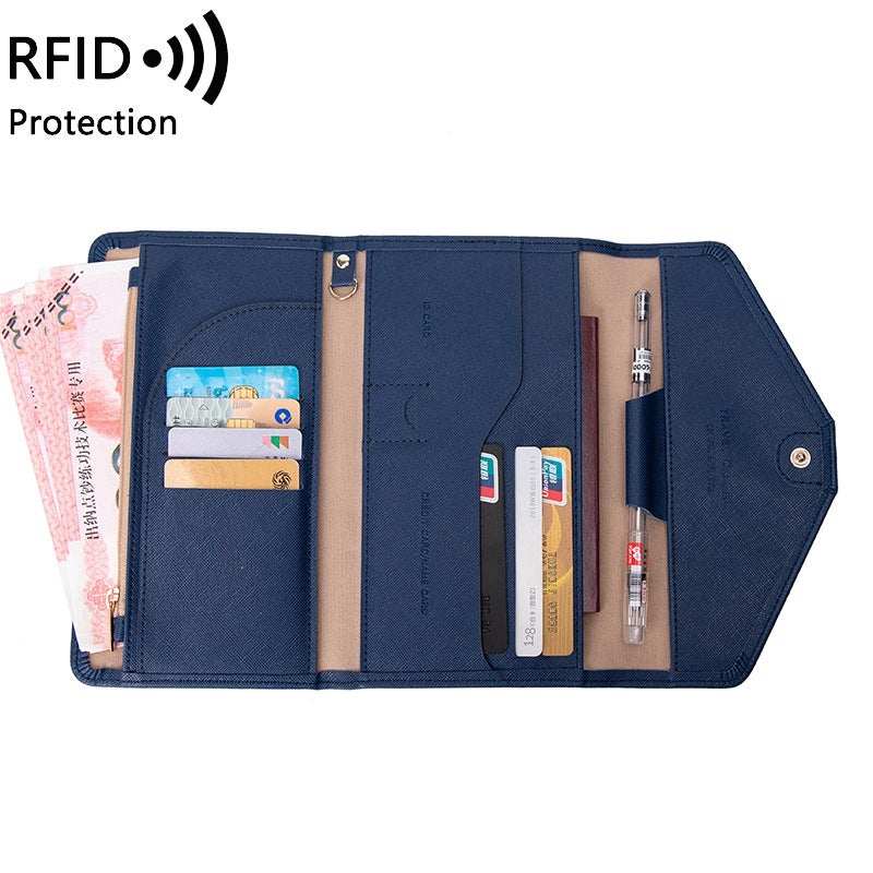 Po Printing Leather Goods * Manufacturers New 30% Discount Id Clip Rfid Passbook Card Package Travel Passbook Package - Image 1