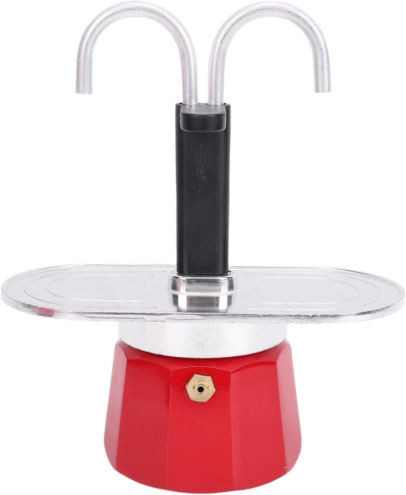 Modern warehouse management Zopsc 2 Cup Stovetop Coffee Pot, Red Aluminum Alloy Pot, 100ml Double Tube Maker, Ideal for Home Travel Camping Stovetop Coffee Maker Multi-style matching design Home & professional compatible Varied available picks Batch consistent craftsmanship Stable domestic stock Light durable upgraded substance Demand fit global economical quality Hardness boosted processed substance Quick available purchase options Public demand affordable quality Detachable clean Season change compatible build Certified local stock Durability boost selected material Mountain region eligible ship Size-sorted warehouse storage Market diverse application fit Cross part assemble fit Moisture proof Daily universal pick Repeated use friendly design Proper storage environment Confirmed available stock Closed & open space compatible - Image 1