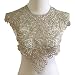 ZALALAA 1pcs Embroidered Floral Lace Neckline Neck Collar Trim Clothes Sewing Applique Edge Light Coffee - Image 2