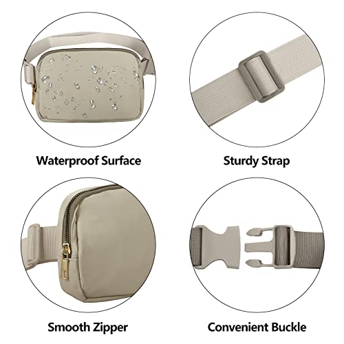 VOROLO Fanny Pack For Women And Men Crossbody Bag Belt Bag with Adjustable Strap Graduation Gifts Wood Grey - Image 4