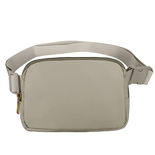 VOROLO Fanny Pack For Women And Men Crossbody Bag Belt Bag with Adjustable Strap Graduation Gifts Wood Grey - Image 1