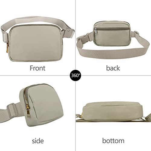 VOROLO Fanny Pack For Women And Men Crossbody Bag Belt Bag with Adjustable Strap Graduation Gifts Wood Grey - Image 2