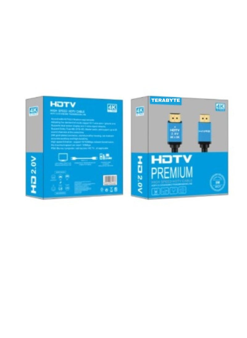كابل HDMI متميز 4K HDTV 2.0V -5M