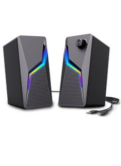Generic Computer Speakers, PC Gaming Speakerswith Enhanced Bass and Volume Control, Stereo 2.0 USB Powered 3.5mm AuxMultimedia Speakers for Laptop Desktop Tablets Phone  - Image 1