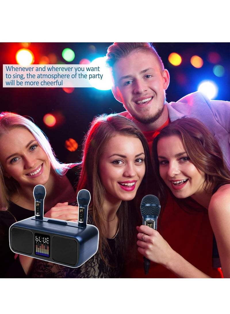 سمارت بيري Wireless Karaoke Speaker System with Dual Microphones - Portable PA System for Parties, Picnics, and Events - Image 3