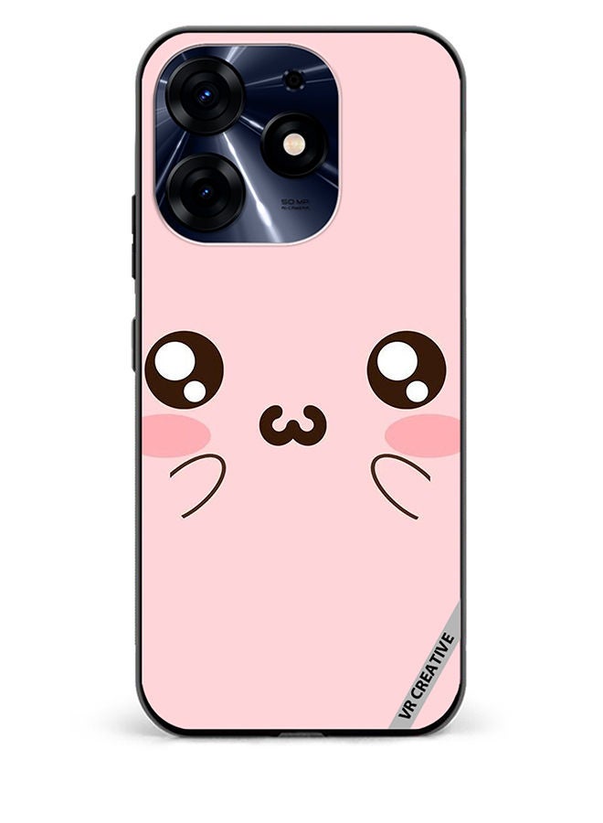 VR CREATIVE Protective Case Cover For Tecno Spark 10 Pro Cute Eyes Pink Design Multicolour - Image 1