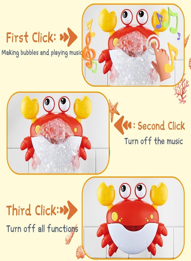 VConejo Baby Bath Toys for Toddlers, Crab Bath Bubble Maker with 12 Songs, 3 Pack Wind-up Pool Toys for Kid, Bathtub Toys As Birthday Gift for Boys Girls - Image 3