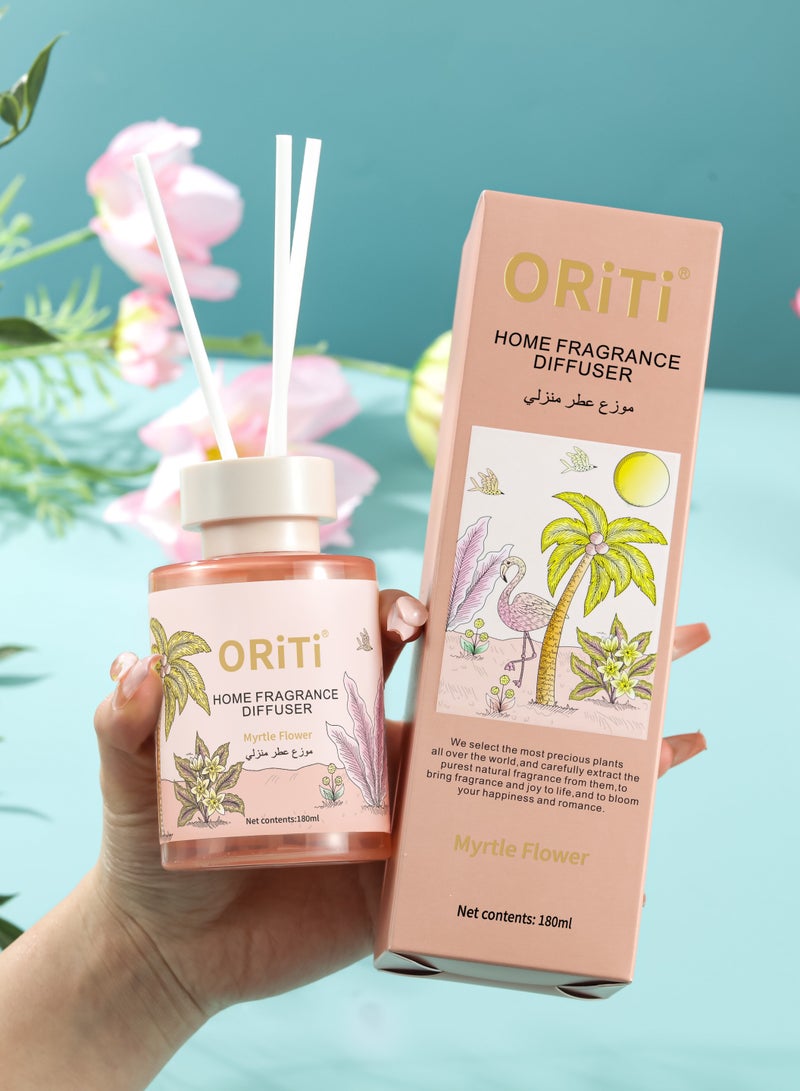 ORiTi 2 قطع موزع عطر زهور - 180 مل سائل زيت أساسي طبيعي، ديكور منزلي رومانسي برائحة منعشة من النباتات، زجاجة بلاستيكية لسهولة الحمل، عطر منزلي، تعبئة أنيقة، بلاستيك متين - ب - Image 5